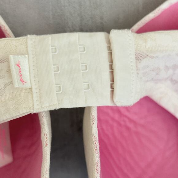 Victoria's Secret PINK Underwire Bra 38DDD Color Ivory Eyelet Lace NWOT - Picture 11 of 14